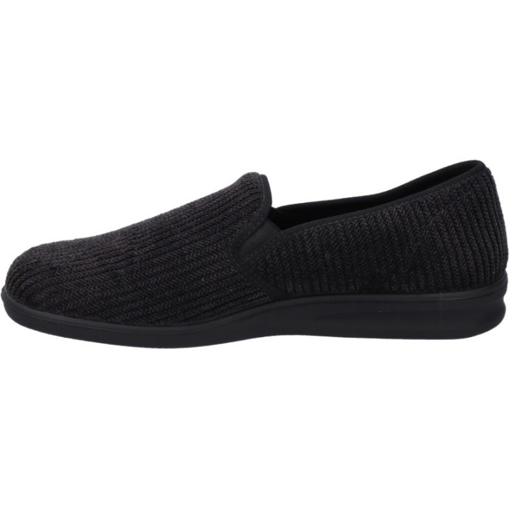 Joseph Seibel Belfort 122 – Pantoufles homme tricot brun ou noir | Confort chaud & légèreté