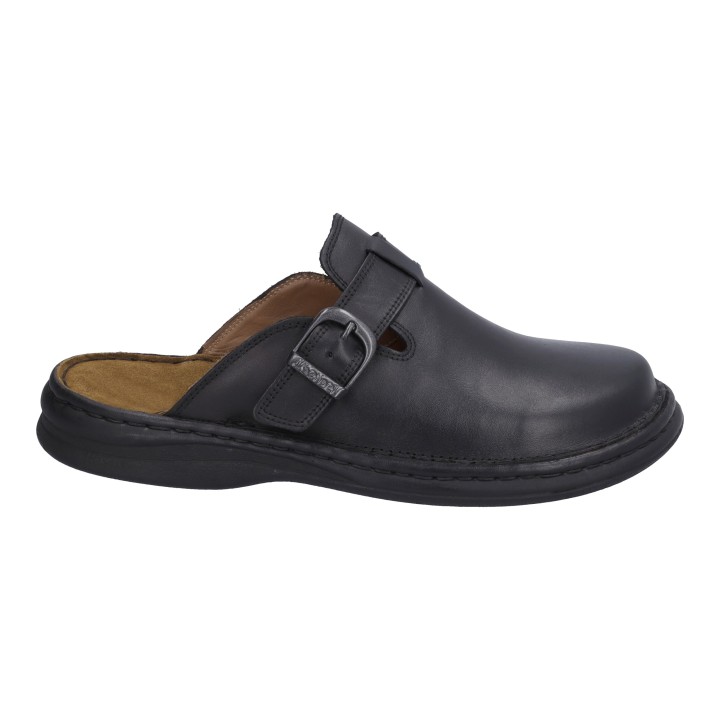 Joseph Seibel Madrid 01 – Mule homme cuir noir ou suédé titan | Confort & style artisanal