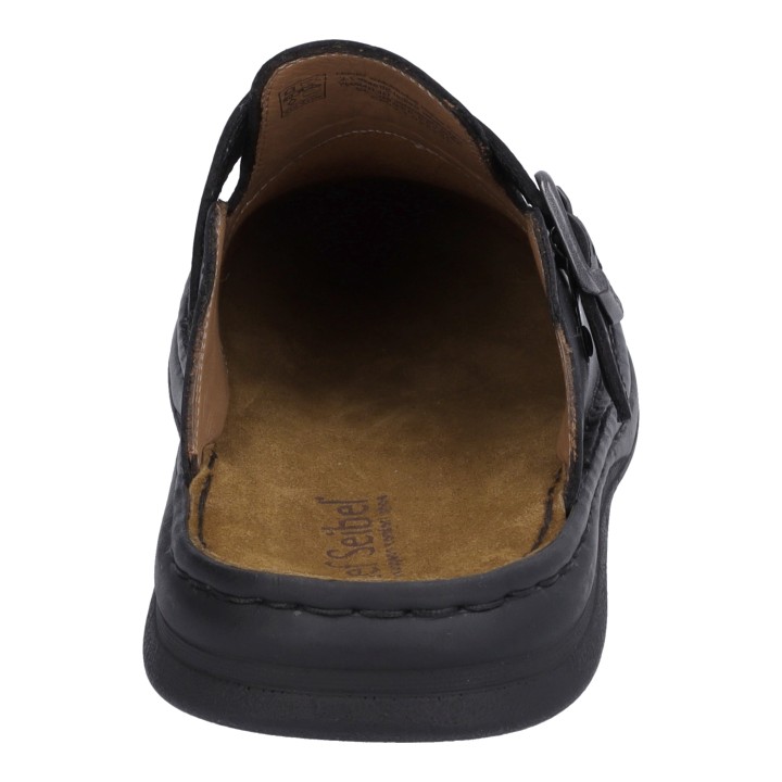 Joseph Seibel Madrid 01 – Mule homme cuir noir ou suédé titan | Confort & style artisanal